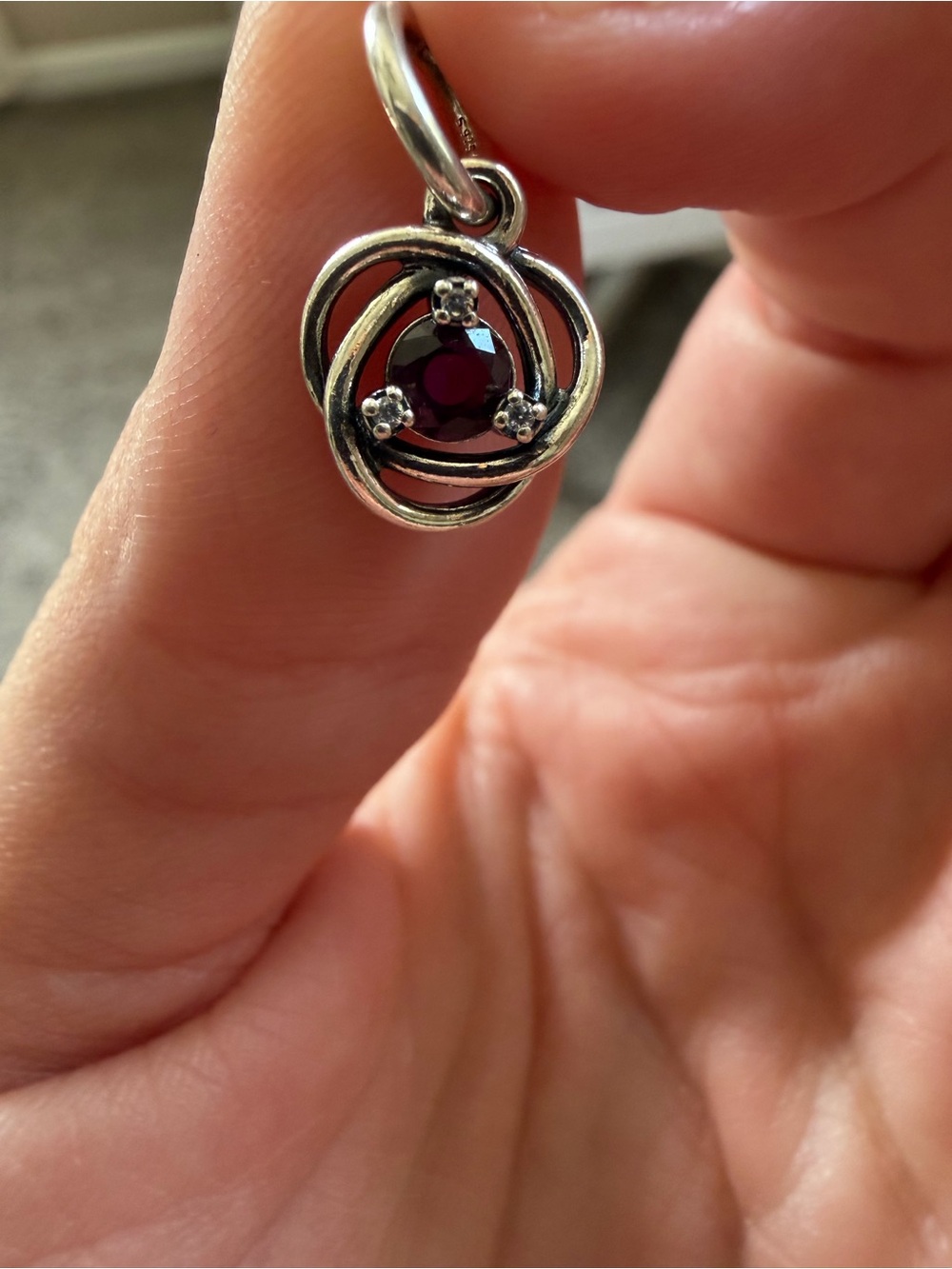 Pandora Purple Eternity Circle Dangle Charm